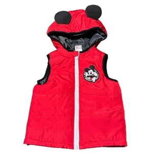 Disney Mickey Mouse Vest with hood size 4T
